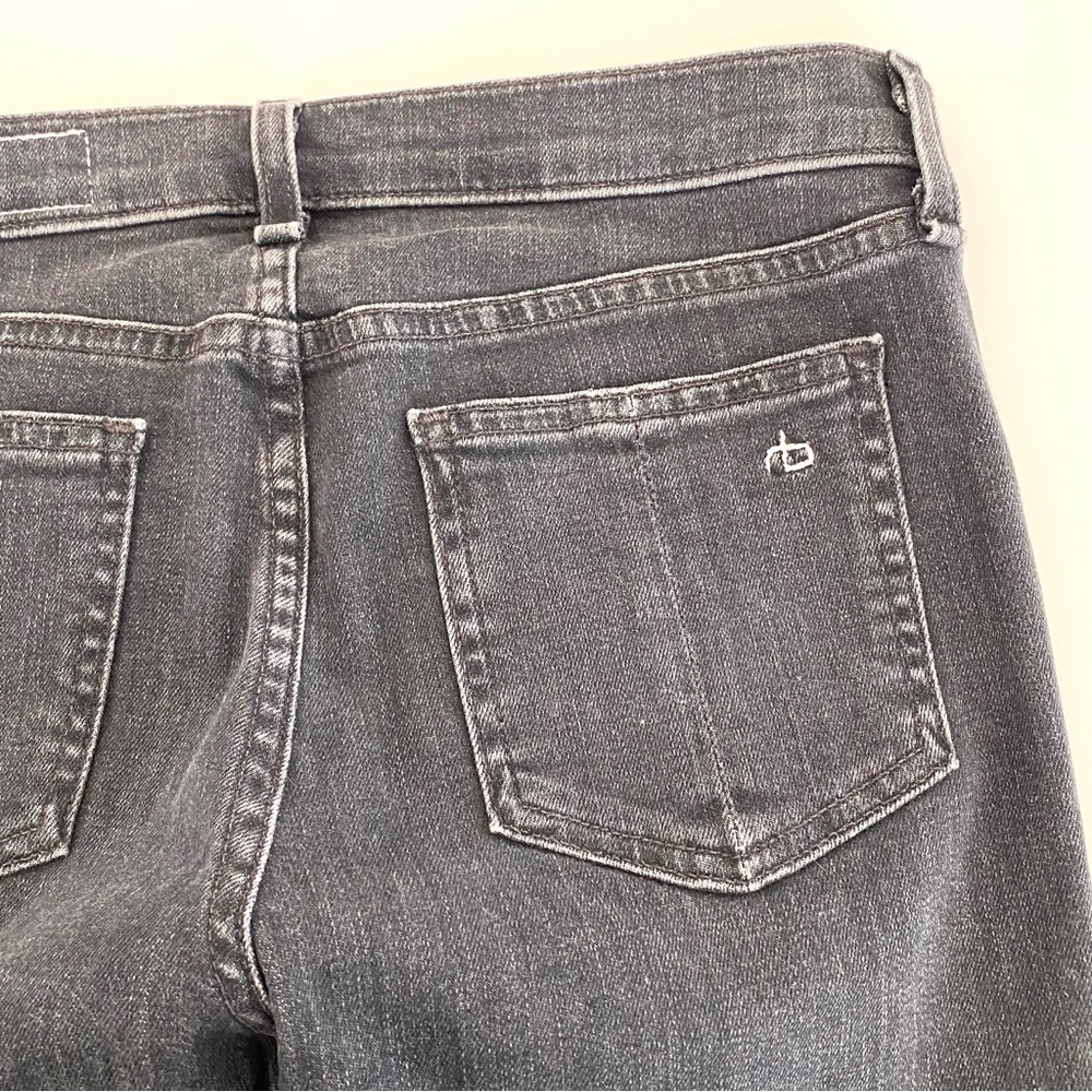 RAG & BONE Skinny Jeans with Open Hem in Concrete Wash - Picture 7 of 12